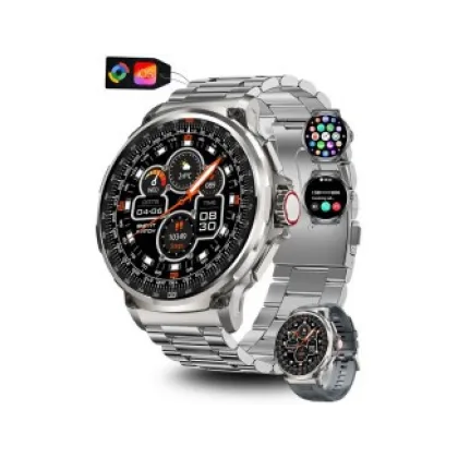 S&T Design Fitness Smartwatch 1,85" AMOLED-Display, Metall, Herren