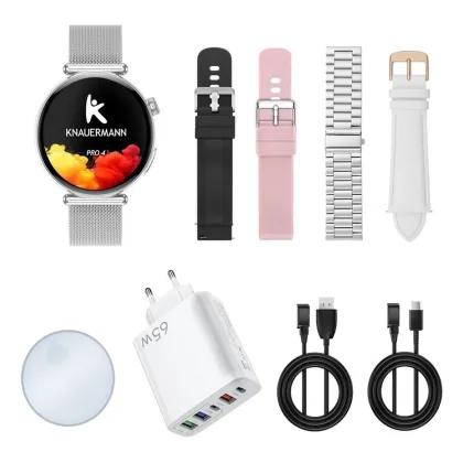 Knauermann PRO 4 Mini 2026 rund silber, EKG, IP67