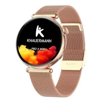 Knauermann PRO 4 MINI 2026 rund gold, EKG-Gesundheitsuhr IP67
