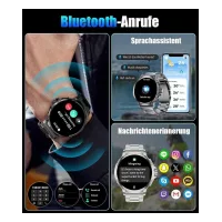 S&T Design Smartwatch Fitness Tracker 1,85" AMOLED-Display, Metall, Herren