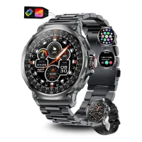 S&T Design Smartwatch Fitness Tracker 1,85" AMOLED-Display, Metall, Herren