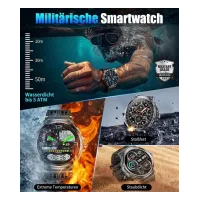 S&T Design Smartwatch Fitness Tracker 1,85" AMOLED-Display, Metall, Herren