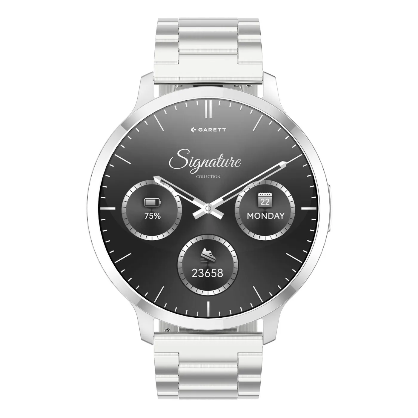 Garett Edge Smartwatch Herren, Edelstahl, Gorilla Glass
