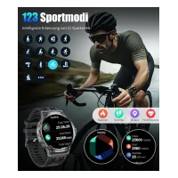 S&T Design Smartwatch Fitness Tracker 1,85" AMOLED-Display, Metall, Herren