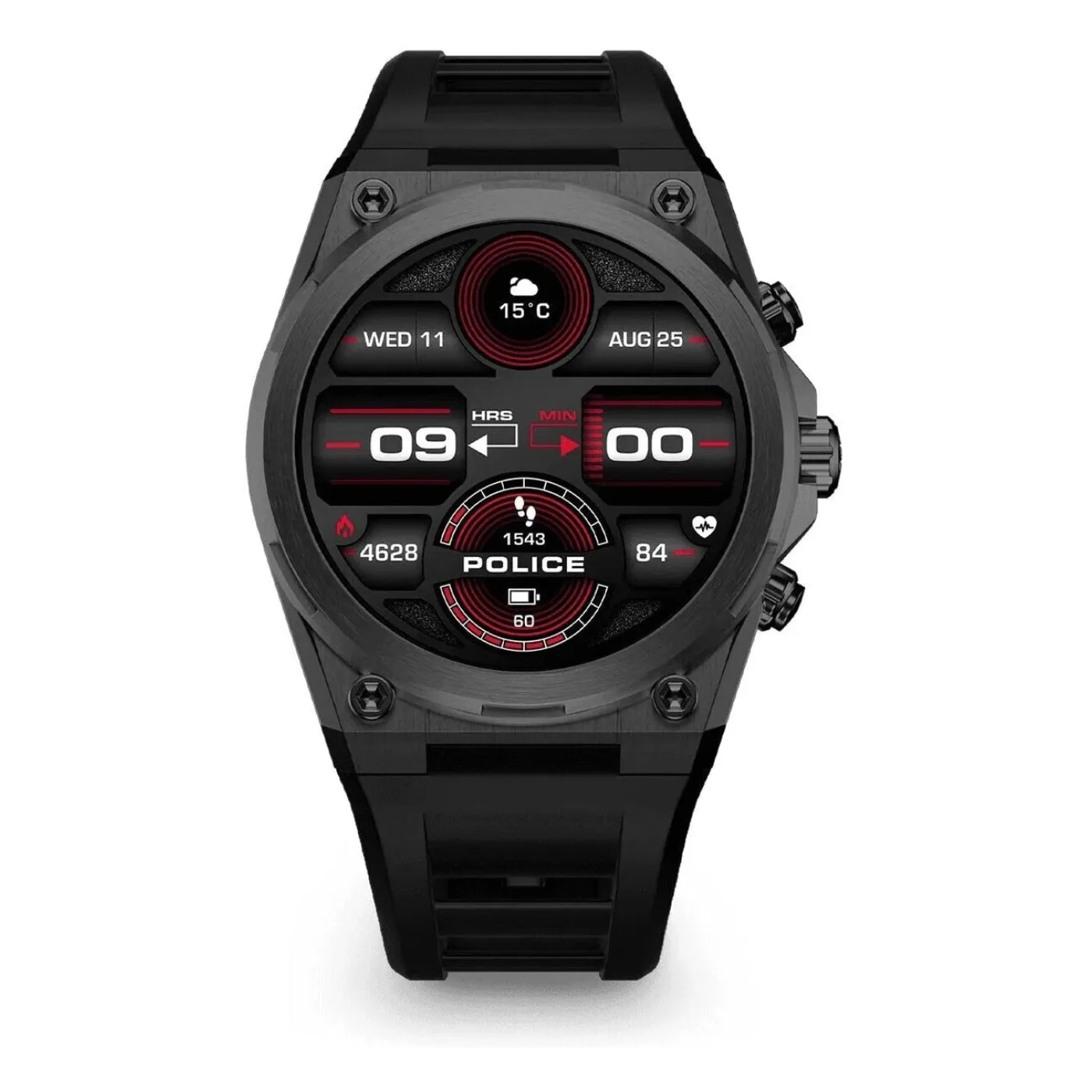 Police My.Avatar 2 Smartwatch Edelstahl AMOLED